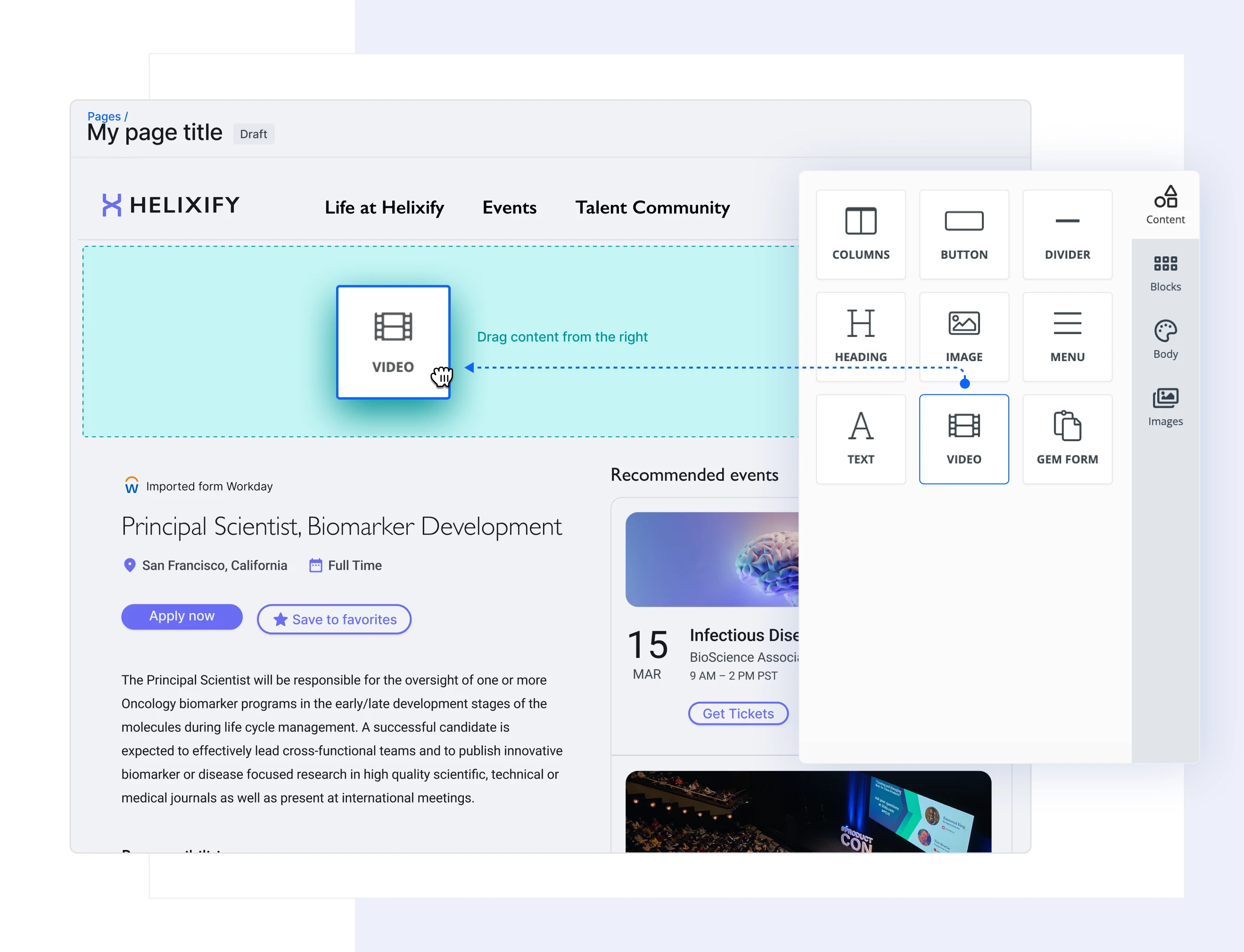 Career site builder