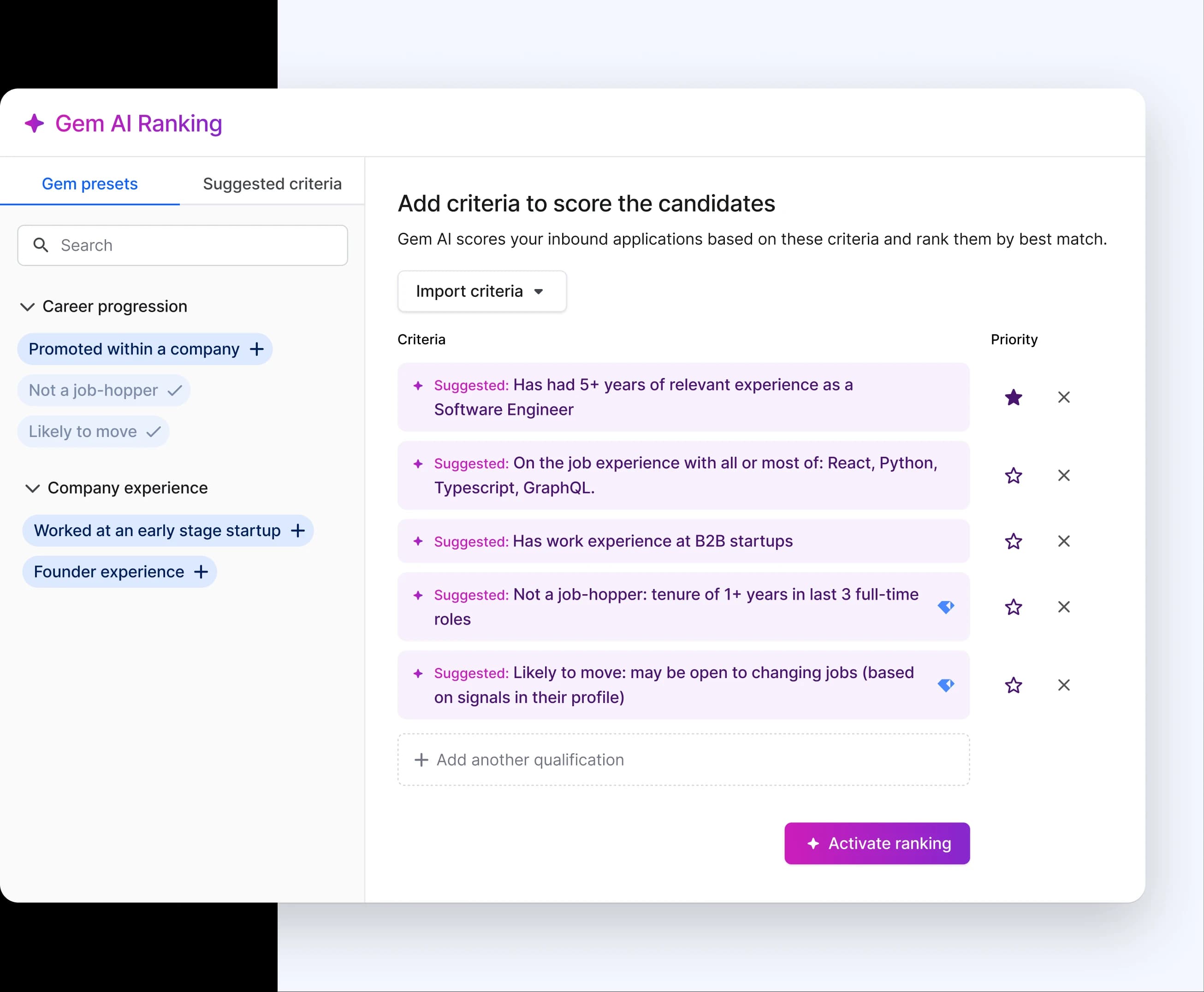 AI suggested search
